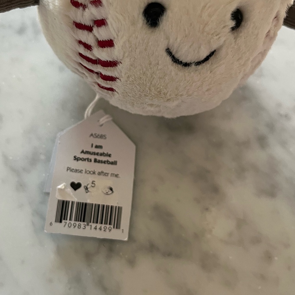 NWT Jellycat Amuseables Sports Baseball - Picture 5 of 6